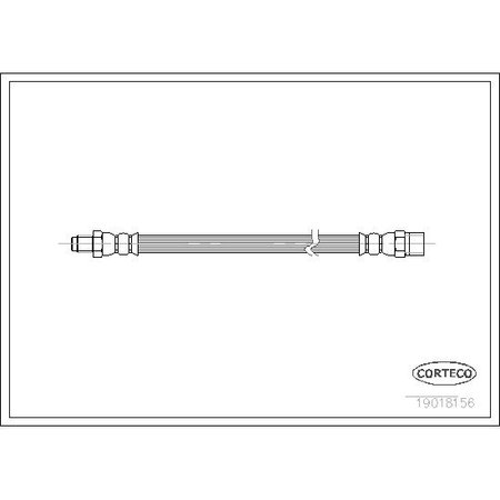 CORTECO Brake Hose, 19018156 19018156